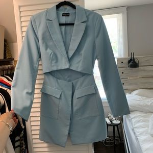 White Fox Boutique Blue Blazer Dress